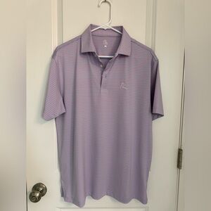 Rhoback The Birdie Stripe Men's Short Sleeve Performance Polo